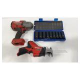 1/2' Milwaukee Impact Reciprocating Saw Socket Set