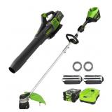 Greenworks String Trimmer & Blower Combo w/Battery