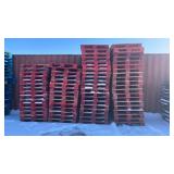 (70) Wood Shipping Pallets (Red)