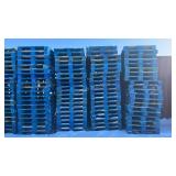 (80) Wood Shipping Pallets (Blue)
