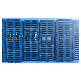 (40) Wood Shipping Pallets (Blue)