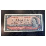 1954 Canadian Two Dollar Bill