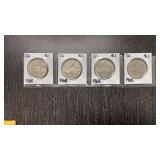 (4) 1968 Canadian One Dollar Coins