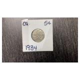 1934 Canadian Nickel Coin