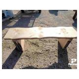 5ft Live Edge Cabin / Fire Pit Bench