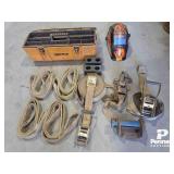 Toolbox, Welding Helmet, Slings & Rachet Straps