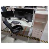 *OS Desk Setup w/ Chair & Storage Cabinet, Workspa