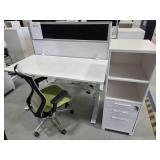 *OS Desk Setup w/ Chair & Storage Cabinet, Workspa