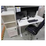 *OS Desk Setup w/ Chair & Storage Cabinet, Workspa