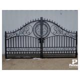 Dual Swing Wrought Iron Gate for Driveway - 14'