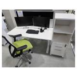 *OS Desk Setup w/ Chair & Storage Cabinet, Workspa