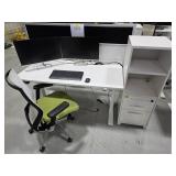 *OS Desk Setup w/ Chair & Storage Cabinet, Workspa