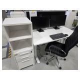 *OS Desk Setup w/ Chair & Storage Cabinet, Workspa