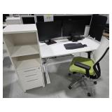 *OS Desk Setup w/ Chair & Storage Cabinet, Workspa