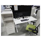 *OS Desk Setup w/ Chair & Storage Cabinet, Workspa