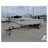 Fiberglass Tri-Hull 50HP 2-Stroke Boat & Trailer