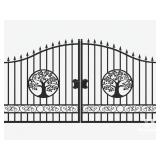 14'  Greatbear Dual Swing Wrought Iron Gate Tree