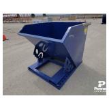 Greatbear Self Dumping Hopper - 1 Cu. Yard - Blue