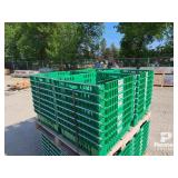 (32) Stackable Plastic Storage Trays