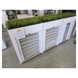 *OS (3)  Storage Cabinets w/ Artificial Plants
