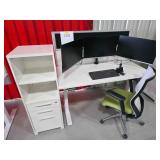 *OS Desk Setup w/ Chair & Storage Cabinet, Workspa