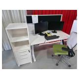 *OS Desk Setup w/ Chair & Storage Cabinet, Workspa