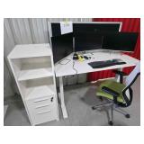 *OS Desk Setup w/ Chair & Storage Cabinet, Workspa