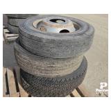 (4) 225/70R19.5 Tires & Rim