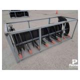 78' Skid Steer Q/C Heavy Root Grapple Rake