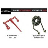 Greatbear Ratchet Binder and Chain - 9200 lbs