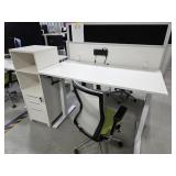 *OS Desk Setup w/ Chair & Storage Cabinet, Workspa