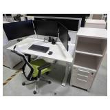 *OS Desk Setup w/ Chair & Storage Cabinet, Workspa