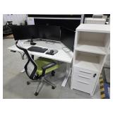 *OS Desk Setup w/ Chair & Storage Cabinet, Workspa