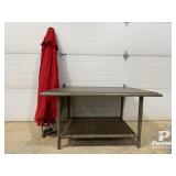 Windsor Steel Outdoor Coffee Table w/Umbrella