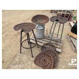 Antique Tractor Seat Stools
