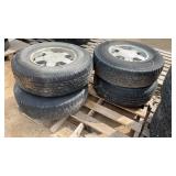 (4) 235/75R15 Tires w/ Chevy Rims