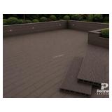 12' Composite Deck Board 3D Wood Grain Coffee