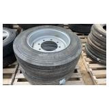 245/70R19.5 Tire w/ 8 Bolt Rim (Unused)