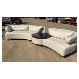 Curved Leather Sectional Sofa