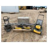 Push Mower, Pressure Washer, Storage Box
