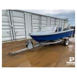 *14' Fiberglass Boat w/ Trailer