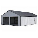 SDLANCH Double Garage Metal Shed 25'x33'