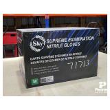5 Mil Sky Black Nitrile Gloves M