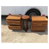 *OS 3 End Tables (2 With Drawers)