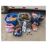 *OS 3 Bins Of Toys, Dvds, Books, Decorations, Misc