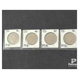 (4) 1970 Canadian One Dollar Coins