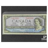 1954 Canadian Five Dollar Bill