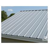 18ft White Grey Metal Roofing / Siding (Unused)
