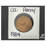 1884 Canadian Big Penny Coin