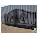 Greatbear Dual Swing Wrought Iron Gate - Tree